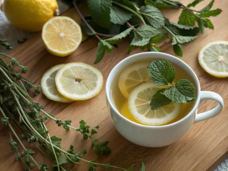 Serving lemon balm recipe for weight loss with lemon and mint