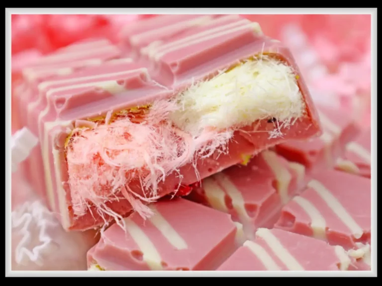 Angel Hair Chocolate Bar white chocolate and pistachio layers close-up