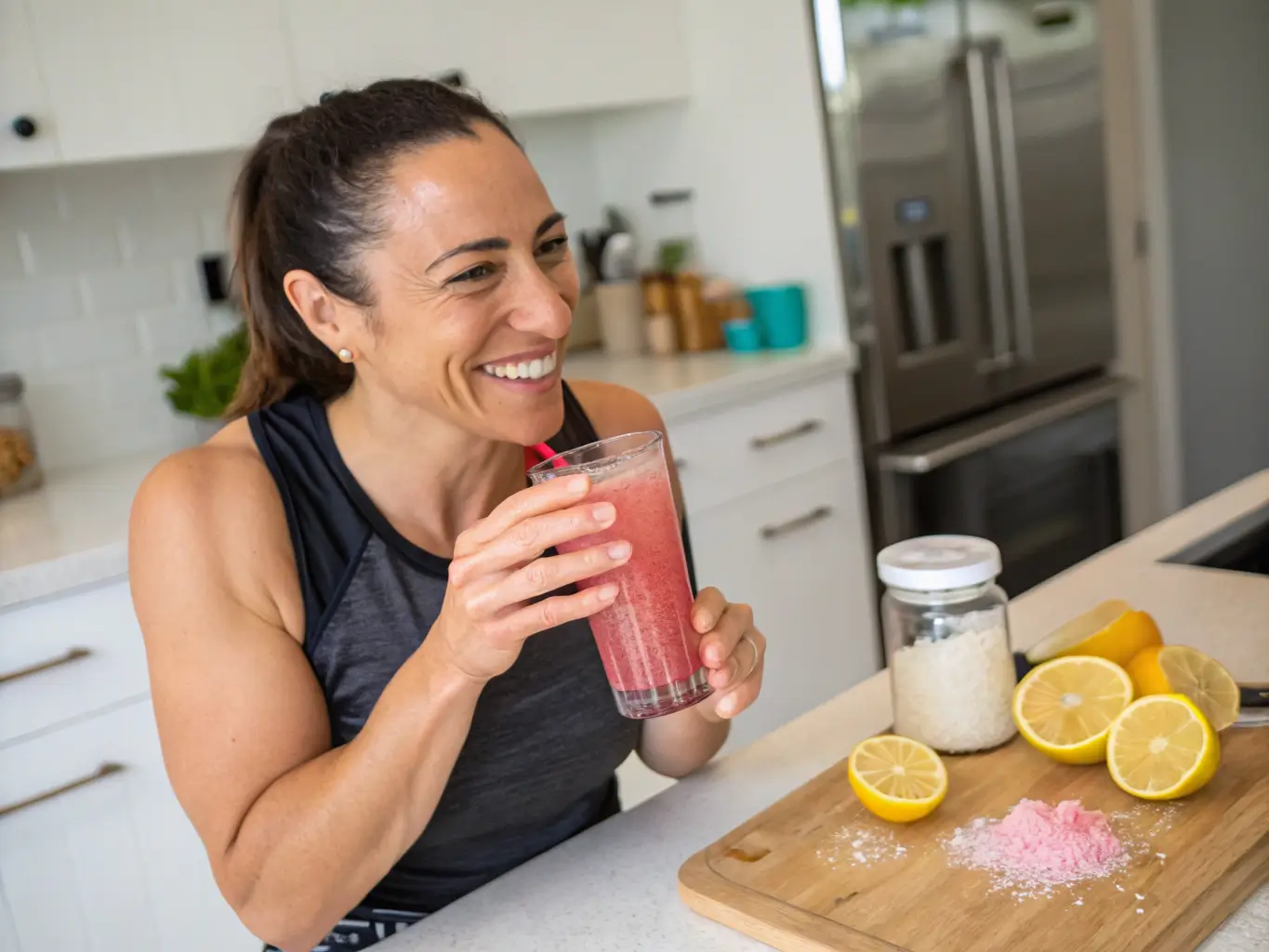 pink-salt-recipe-weight-loss-results Real user enjoying the pink salt trick recipe for weight loss
