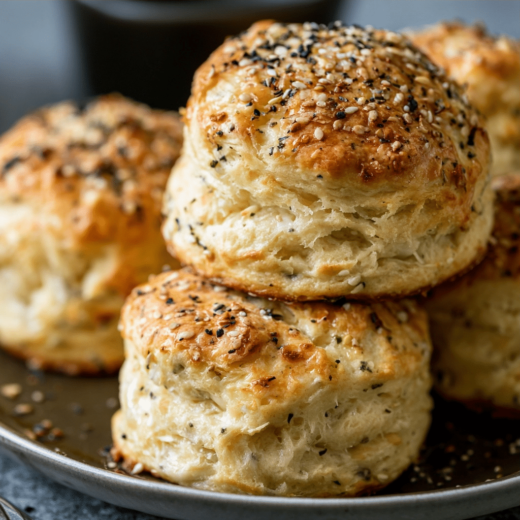 Everything Cream Cheese Biscuits
