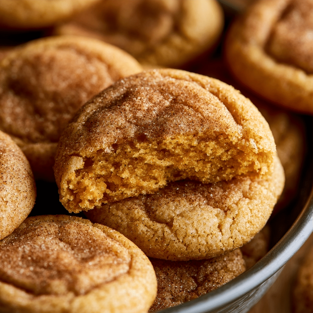 Chewy Pumpkin Snickerdoodle Cookies Recipe