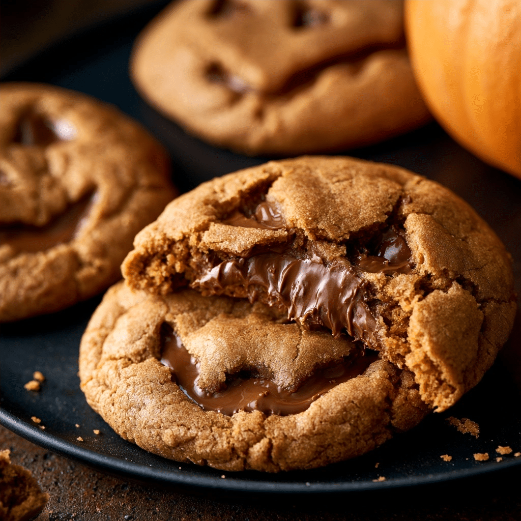 Milk Chocolate Stuffed Jack-O’-Lantern Cookies
