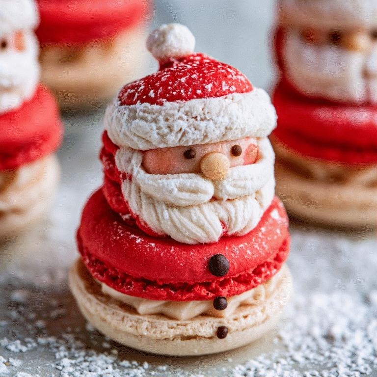 Santa Claus Macarons: Festive Holiday Recipe
