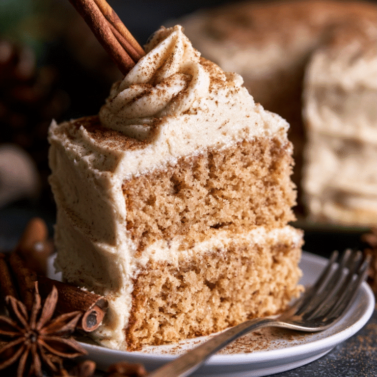 Spiced Eggnog Cake with Eggnog Buttercream