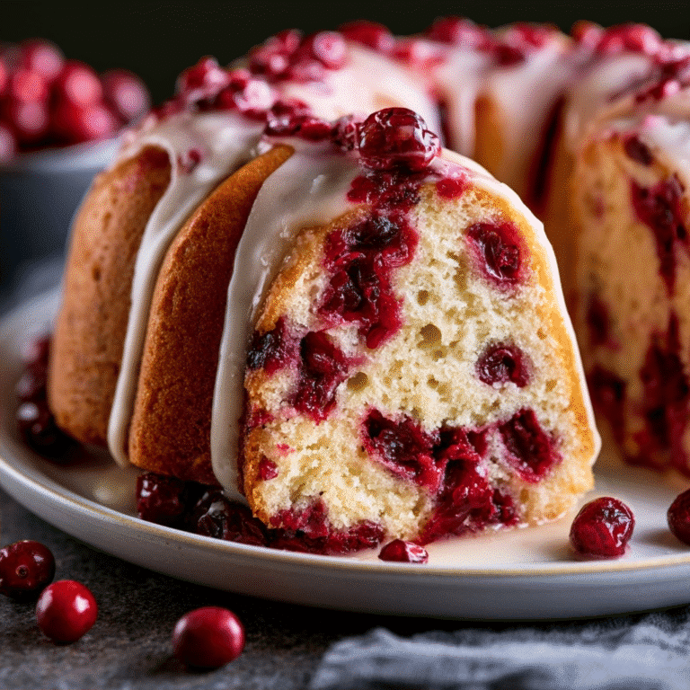 Cranberry Bundt Cake Recipe for Seasonal Baking