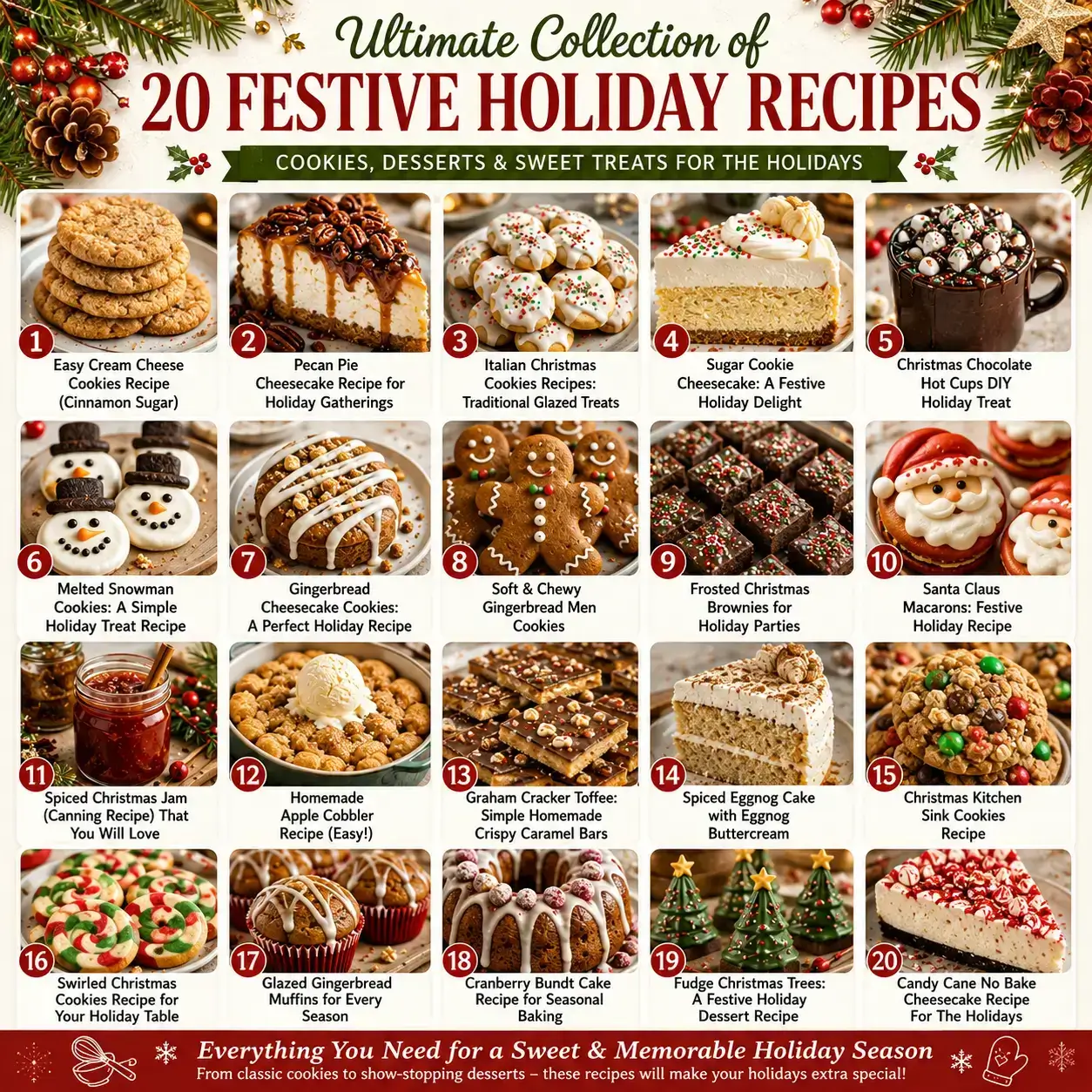 20 Best Festive Holiday Dessert Recipes: From Classic Cookies to Showstopping Cakes