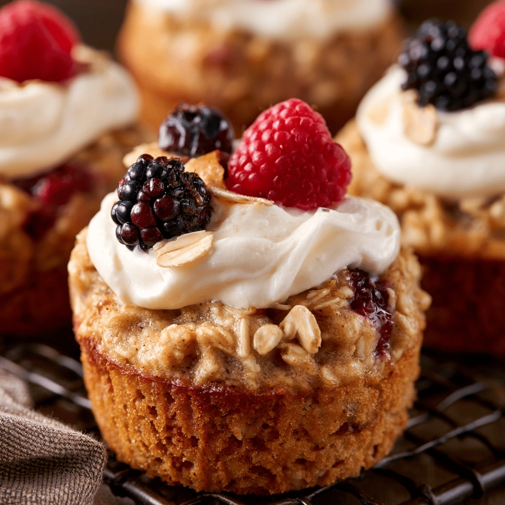 Breakfast Oatmeal Cupcakes To Go