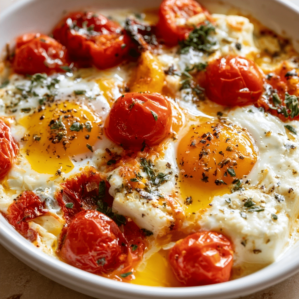 Baked Feta Eggs Recipe for a Savory Breakfast