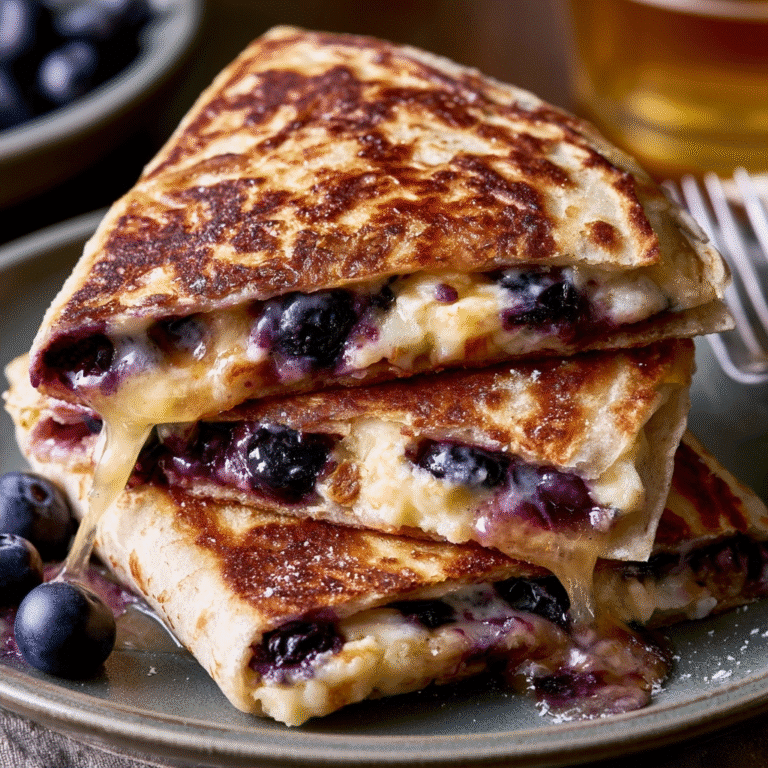 Blueberry Breakfast Quesadilla Fruit Salad Delight