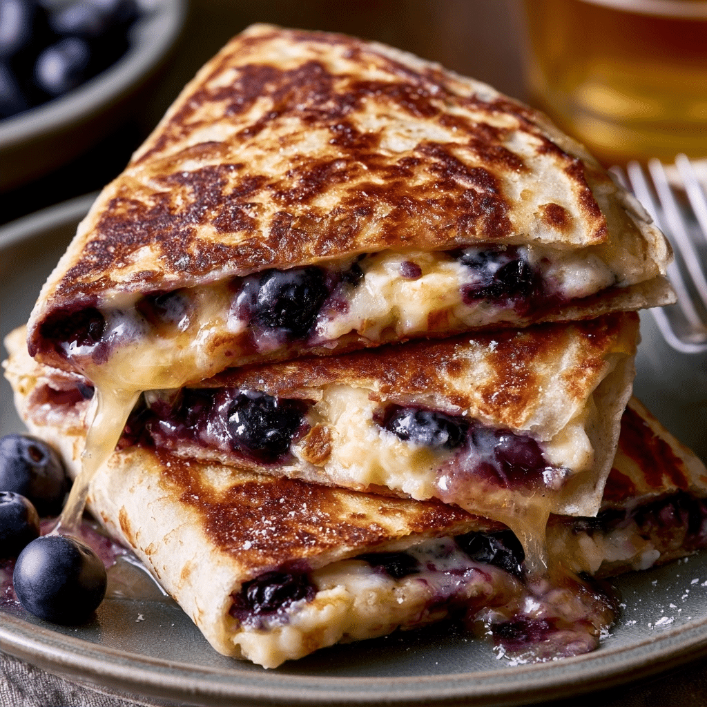 Blueberry Breakfast Quesadilla Fruit Salad Delight