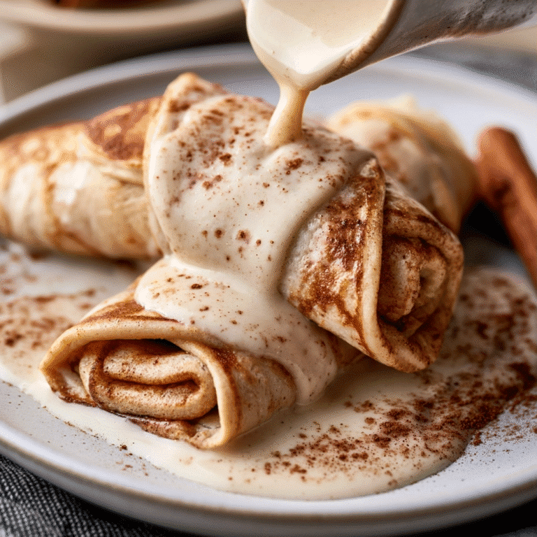 Cinnamon Roll Protein Crepes Recipe for Breakfast