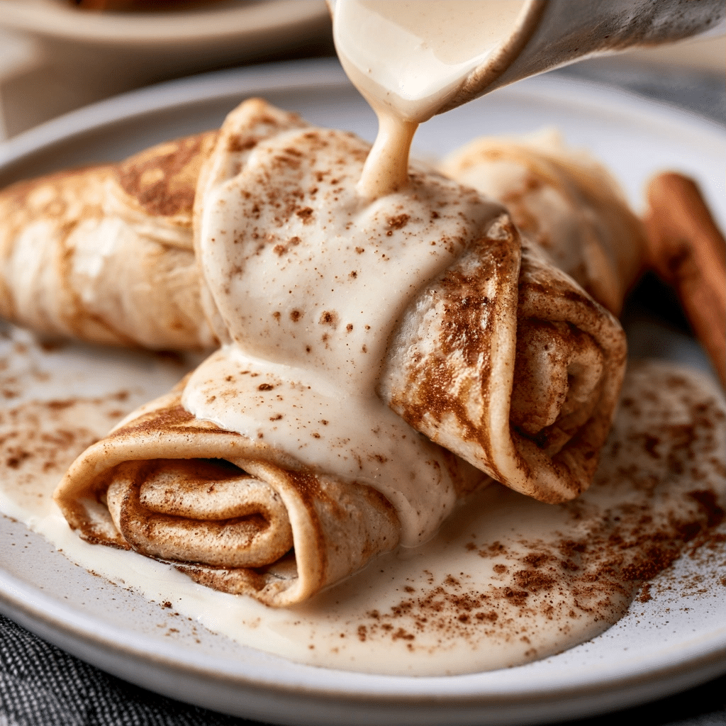 Cinnamon Roll Protein Crepes Recipe for Breakfast
