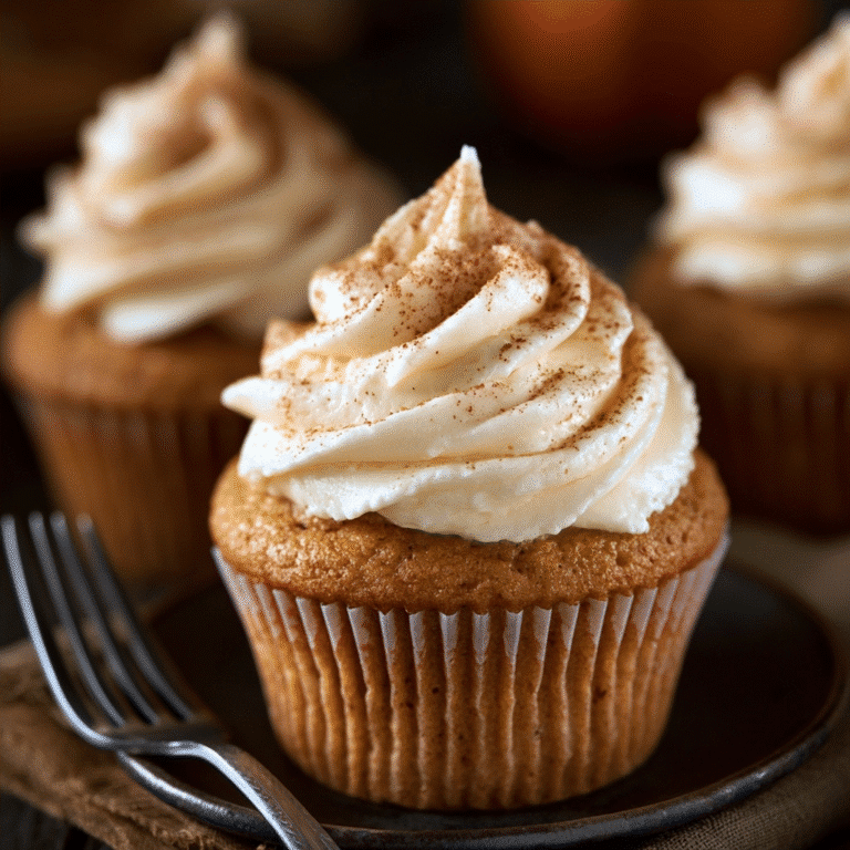 Pumpkin Cupcakes with Cinnamon Cream Cheese Frosting
