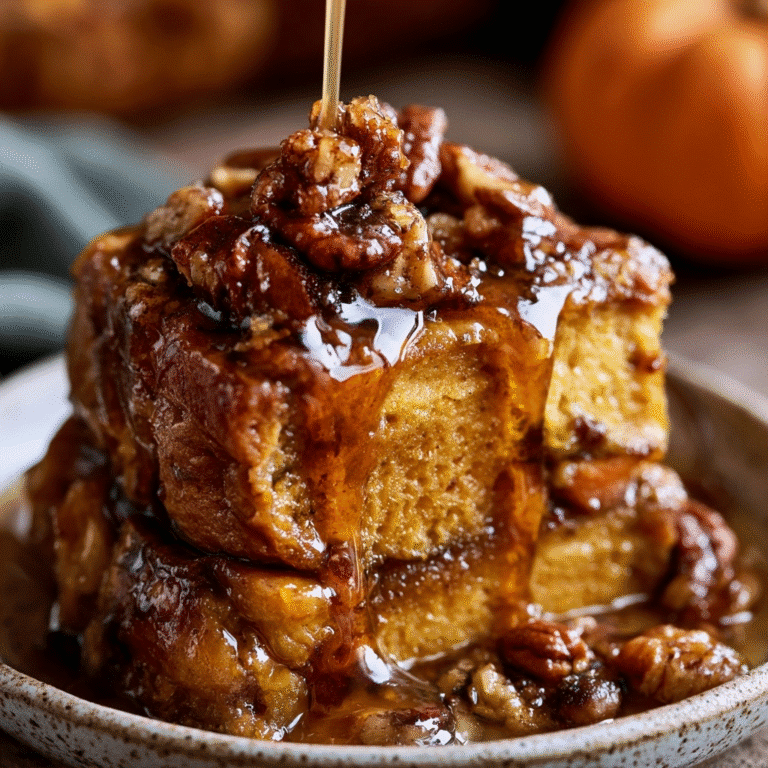 Pumpkin Praline Bread Pudding Recipe